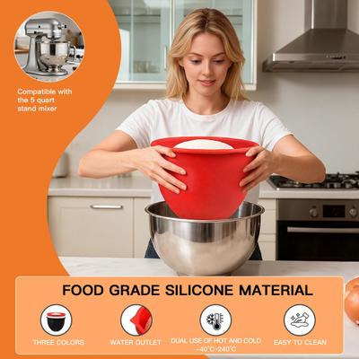 Silikon-Einsätze für Kitchenaid 5 Qt Mixer Hitzebeständiger Schüssel-Einsatz Wiederverwendbare Mixer-Ersatzschüssel Vielseitiges Back-Koch-Zubehör