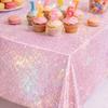 Pink Laser Disposale Tablecloth Happy Birthday Party Decorations Wedding Party Aluminum Foil Table Cover Baby Shower Supplies