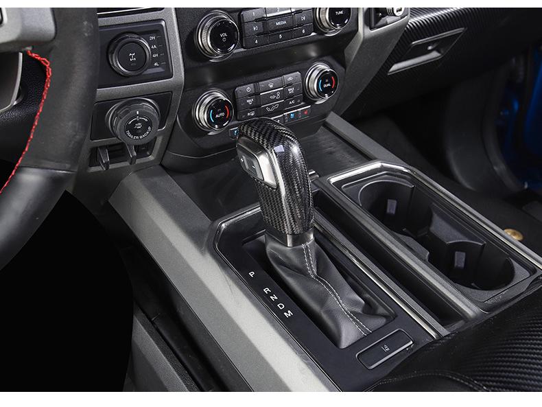 Tantan Carbon Fiber Gear Shift Knob for Ford Raptor F150 Interior Modification