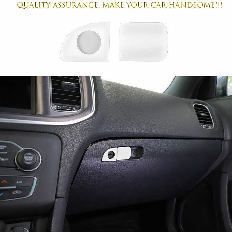 For Dodge Charger 2015-2024 Pearly White Co-Pilot Storage Box Handle Cover Trim