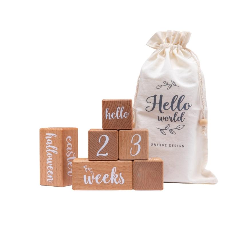 

Friendly Wooden Number Milestones Markers Costume Accessory For Infant Photography And Room Decoration 1