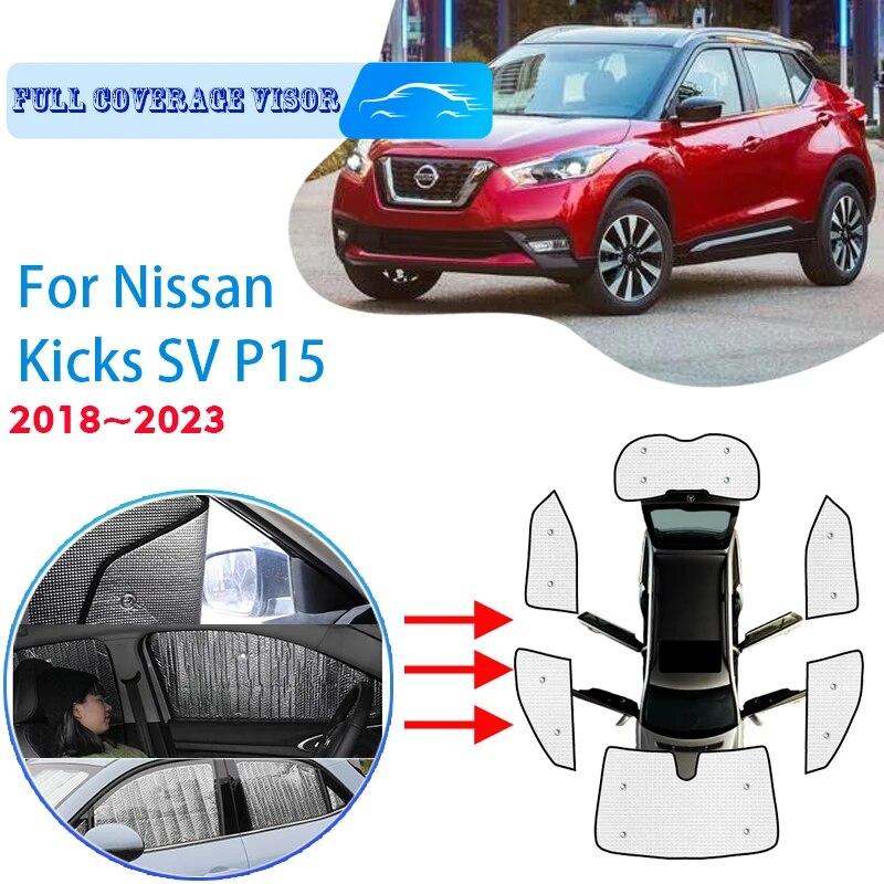 

Полные чехлы солнцезащитные козырьки для Nissan Kicks P15 2018 2022 автомобильные аксессуары защита от солнца лобовые стекла козырек бокового окна