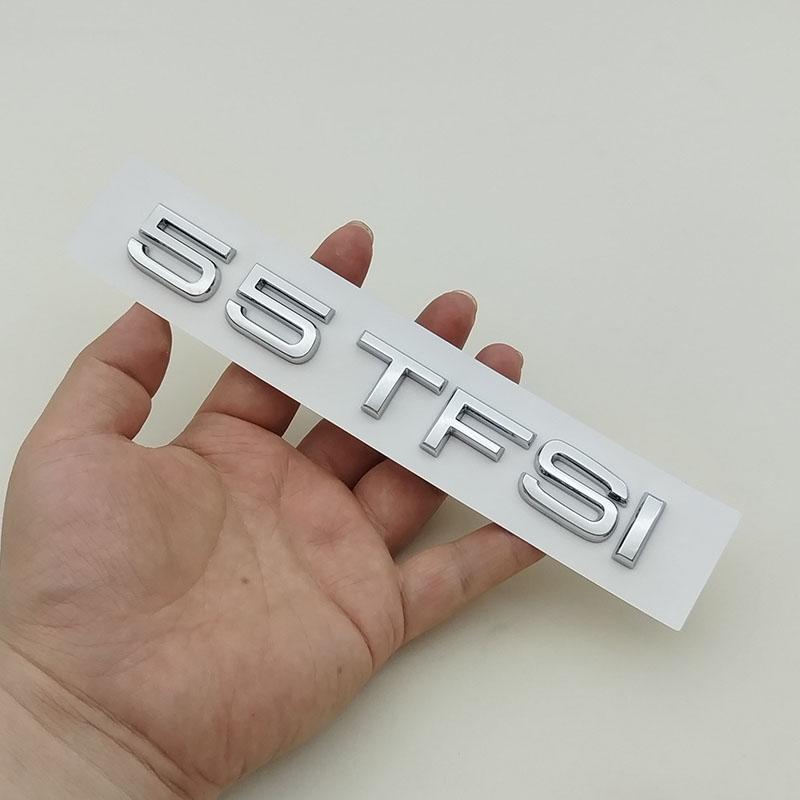 3D ABS 30 35 40 45 50 55 TFSI Logo Car Letters Trunk Emblem Badge Sticker For Hot A1 A3 A4 A5 A6 A7 Q3 Q5 Q7 TT Accessories