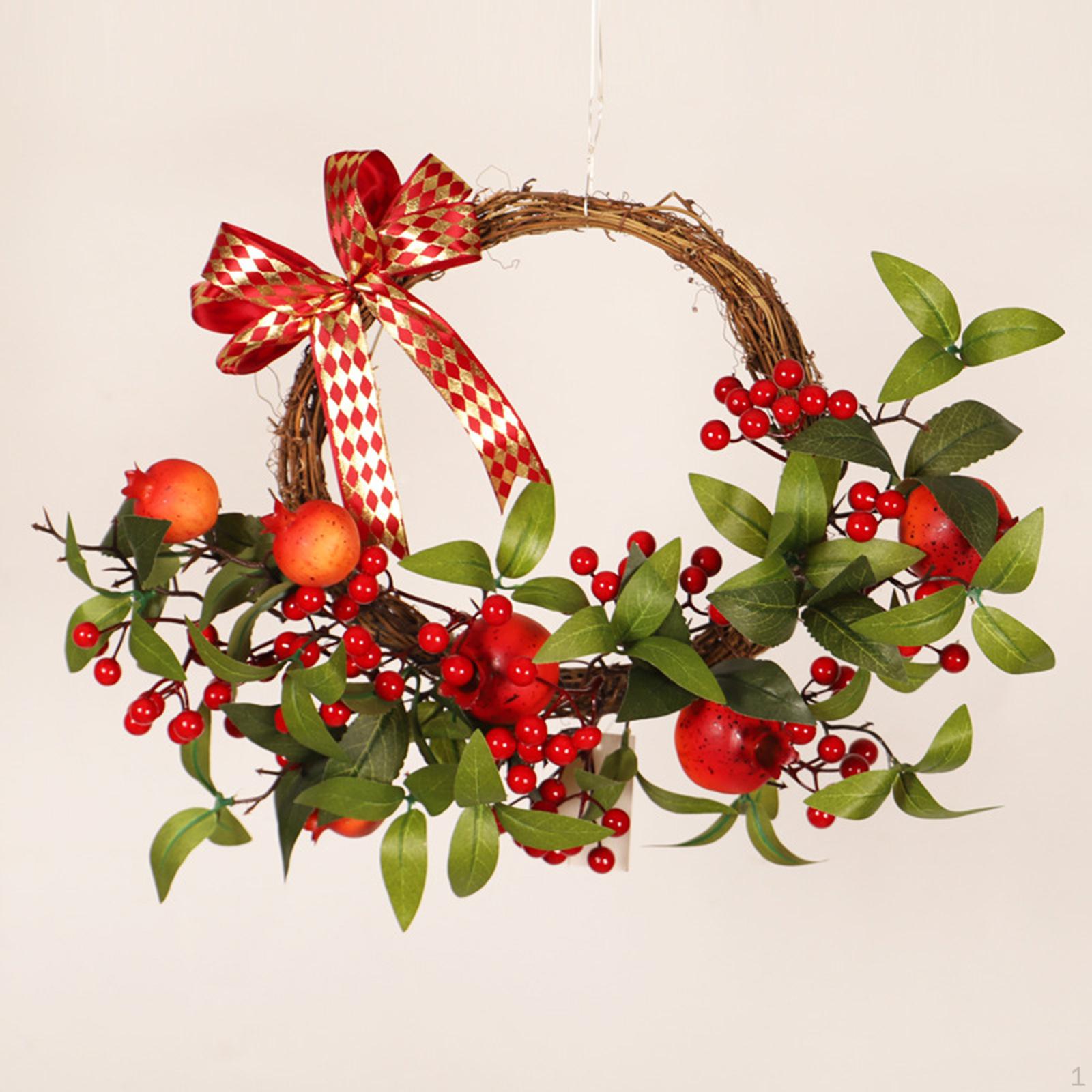

Pomegranate Garland Wreaths Decorations for Front Door