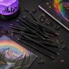 Pencils for Toddlers 12PCS Rainbow Colored Pencils, with Black Wood Barrel And Durable Lead Core, Art Training Sketching Kids Supplies Classroom