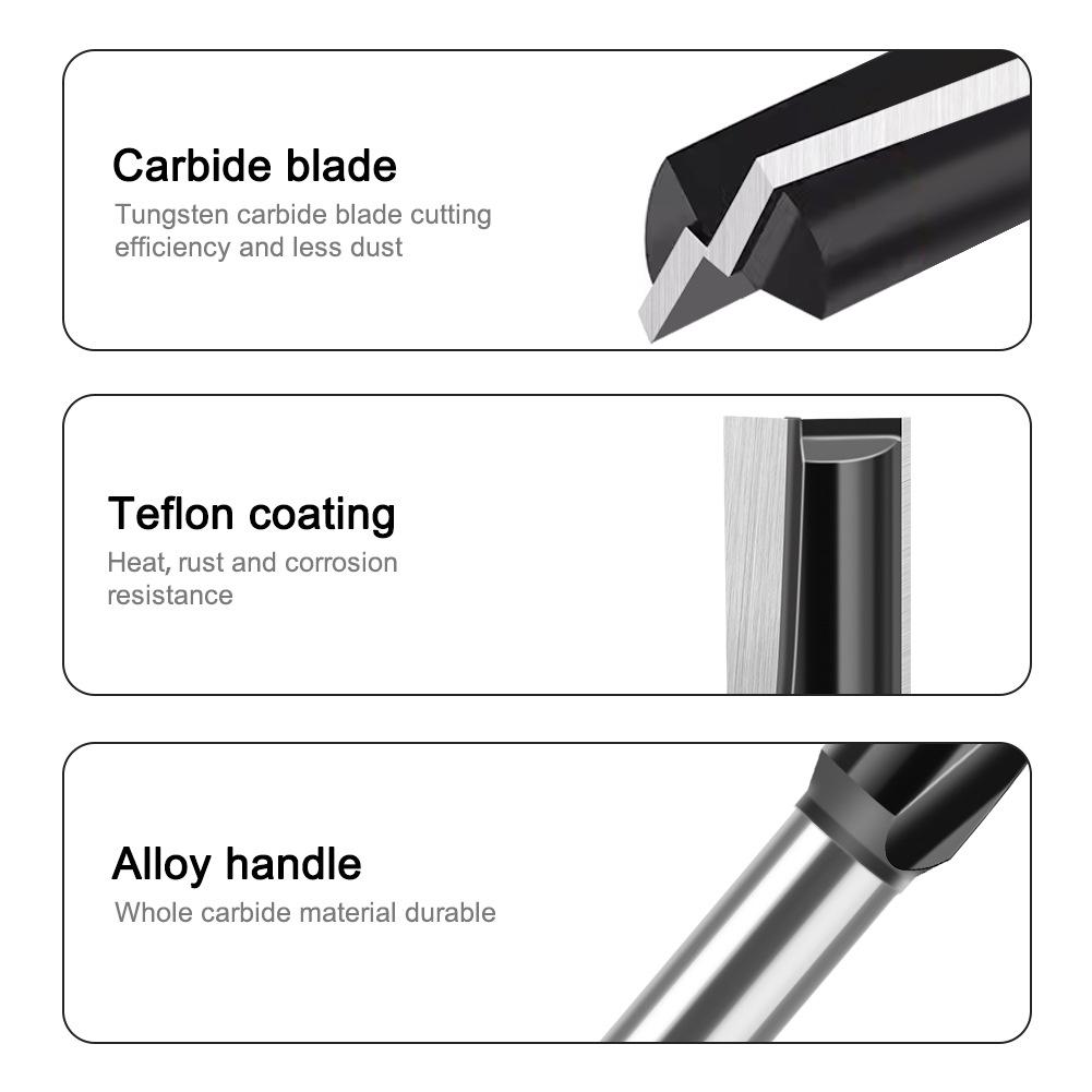 Door Keyhole Lengthened Slotting Milling Cutter Bottom Cutter Spiral Mortise Cutter Door Panel Daluo Electromechanical Woodworking Milling Cutter