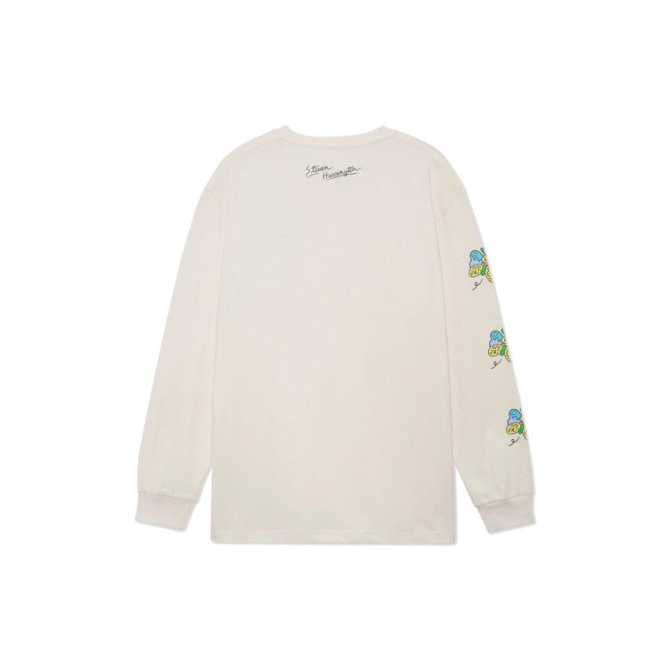 Li Ning X Steven Harrington Cartoon Print Crew Neck Pullover T-Shirt Men Tops White AHSRC15-3