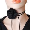 Retro Flower Dam Choker Halsband Elegant spetskrage för fester Dagligt slitage Handgjorda 3d Rose Dekor Justerbar Bekväm passform