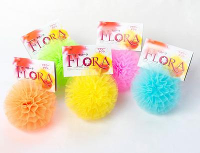 FLORA Flower Scrub Dish Sponge Random (6 Pieces, Color)
