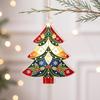 Customizable Style Hanging Ornament 2D Flat Acrylic Christmas Tree Ornament, Vintage Stained Lightweight Pendant with Lanyard Glass Pendant,