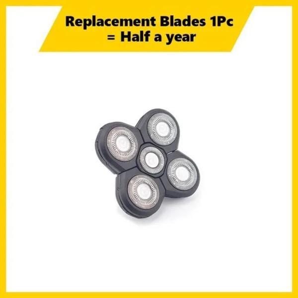 

Мужская моющаяся бритва 1/2/3/4 шт., 5 лезвий, аксессуары для бритвы, вращающиеся пять лезвий 1Pcs чёрный