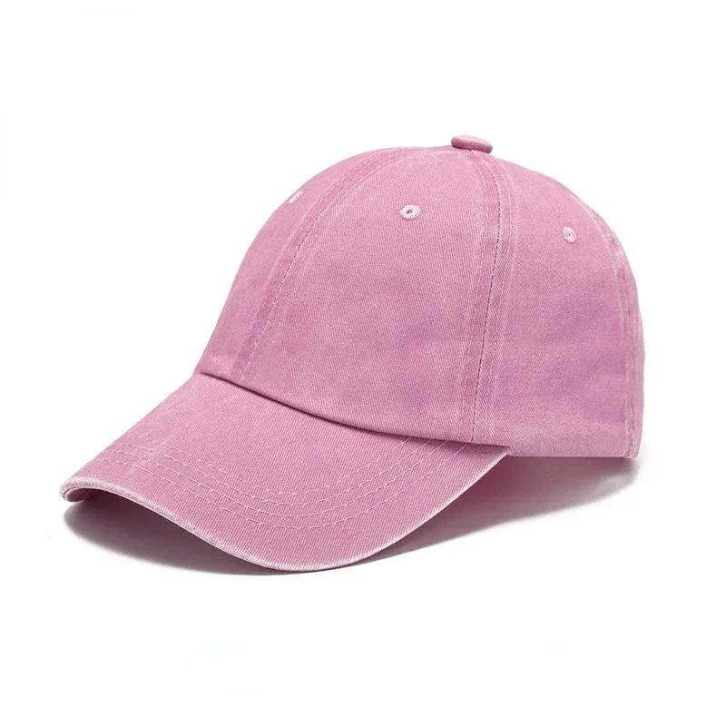 Baseball Cap Washed Denim Men Women Snapback Hat Vintage Hip Hop Caps Solid Color Hat Bone Casquette Outdoor Casual Sport
