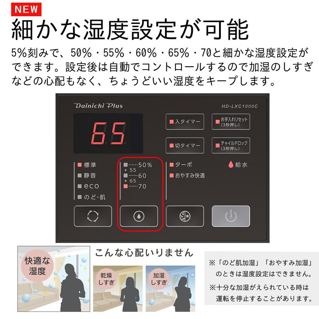 Dainichi Humidifier Hybrid Type room up to 16 Western room up to 27 LXC type Snow White (Wooden Japanese-style tatami/Prefabricated tatami)