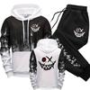 Men Two Piece Sets Versatile Men's Tracksuit Casual Jogging Sweatshirts Fashion Comfort Daily Sports Simple Splashed Ink Hoodie