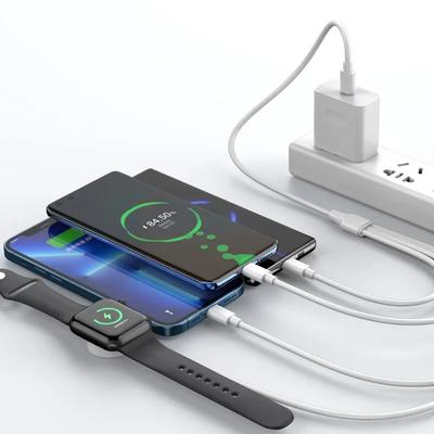 4 w 1 USB Typ C PD Kabel ładujący do iPhone'a/Androida Szybka magnetyczna bezprzewodowa ładowarka do zegarka Apple Watch IWatch 1-9 Ultra SE