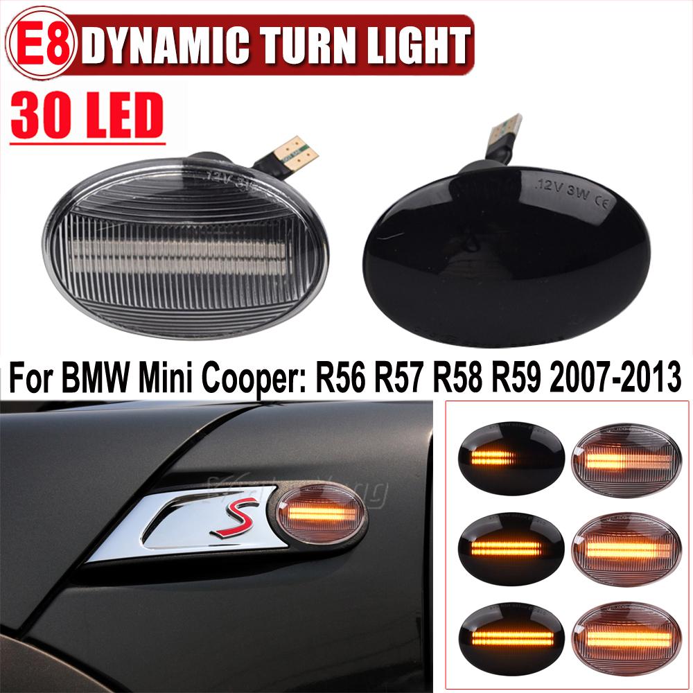 Repeater Blinker Sequential Light for MINI Cooper R56 R57 R58 R59 CL-R56-LSM-SM LED Dynamic Side Marker Turn Signal Light