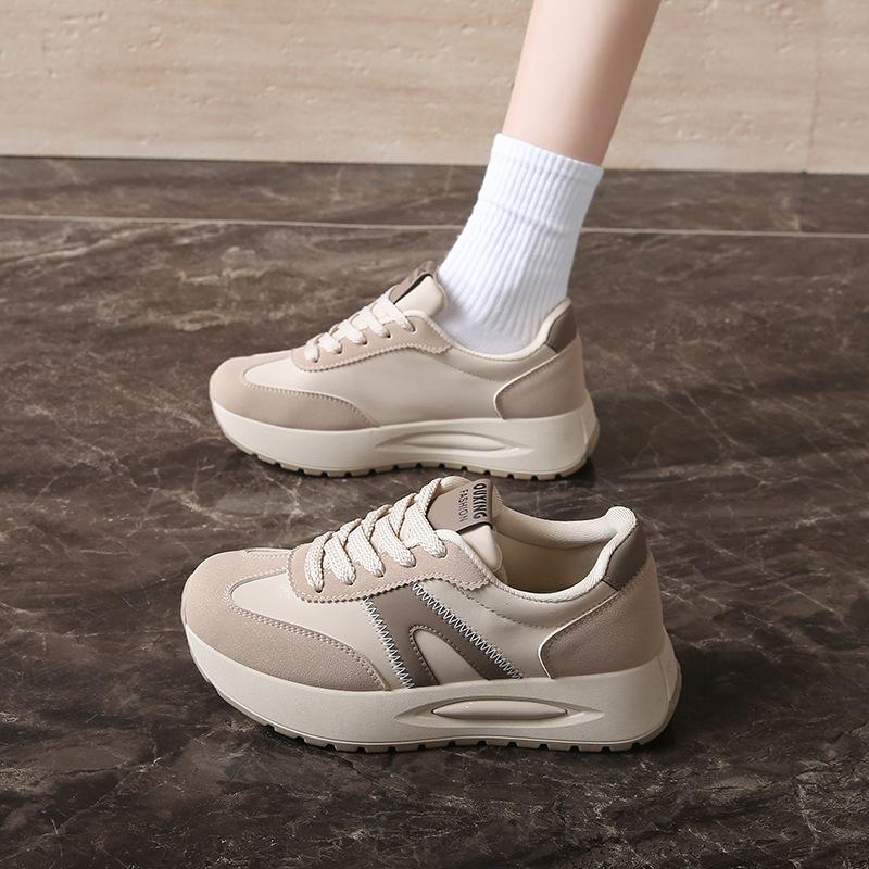 ins Korean version of the new dad shoes girl 2025 spring student running sports thick sole height casual street shot G6810