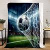 Soccer Ball Scoring In the Net Print Blanket Soft and Cozy Perfect for the Living Room Bed Sofa or a Nap,gift