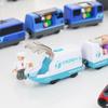 Battery Operated Electric Train Set Magnetic Locomotive for Wooden Tracks
