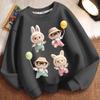 Loose Round-neck Hoodies for Children, Long-sleeved and Cute Round-neck Coats for Boys and Girls In Spring, Autumn and Winter