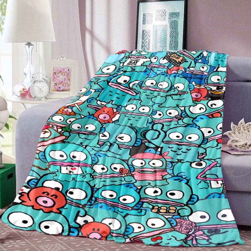 Cartoon Cute HANGYODON Soft Flannel Blanket Bedroom Sofa Picnic, Outdoor Leisure Gift BlanketW-1