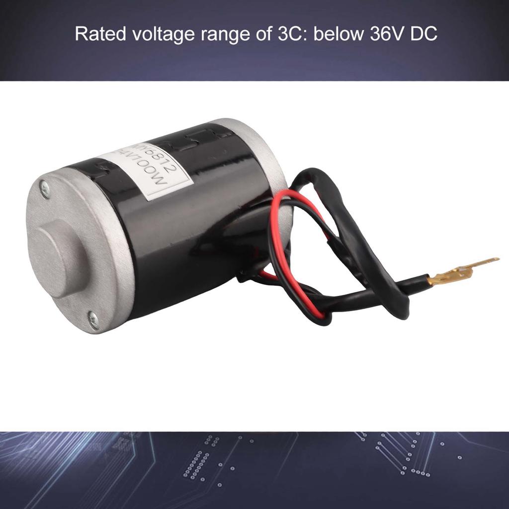 MY6812 24V 100W High Speed Small Brush Motor with Belt Pulley Electric Scooter E Bike Accessory
