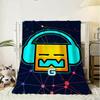 G-Geometry Dashs Throw 240G Flannel Blanket Lightweight Soft Skin-Friendly Summer Thin Throw Blanket