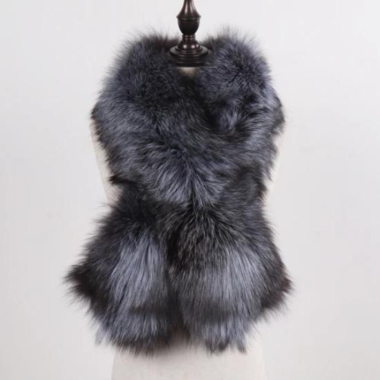 New Winter Lady Natural Luxury Real Fox Fur Scarf Shawl Full Pelt Warm Soft  Genuine Fox Fur Scarves Women Real Fur Muffler