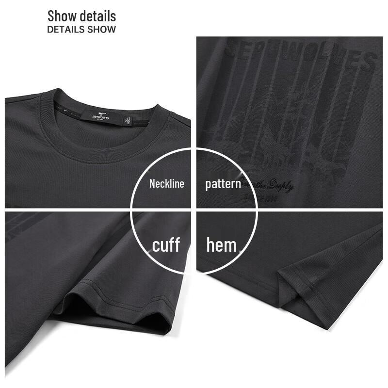 Qipilang Men's 7A Antibacterial Printed Short Sleeve T-Shirt