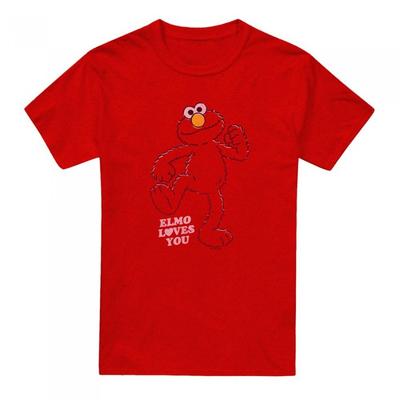 Sesame Street Unisex Adult Elmo Loves You T-Shirt