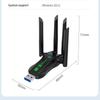 AX900 Bluetooth 5.4 USB Adapter Dual Band 2.4G and 5G Wireless Network Card WIFI 6 Receiver Drive Free Automatic for Win 10/11