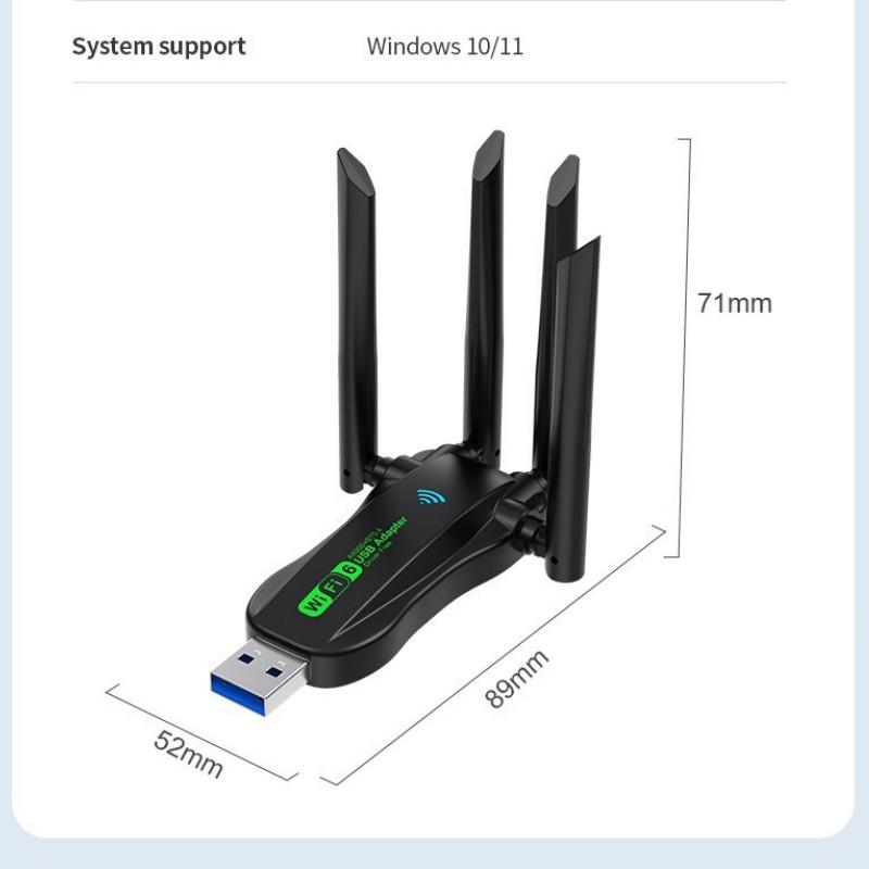 AX900 Bluetooth 5.4 USB Adapter Dual Band 2.4G and 5G Wireless Network Card WIFI 6 Receiver Drive Free Automatic for Win 10/11