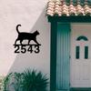 Einzigartige handgefertigte Metall-Türplakette Personalisierte Katzen-Adressplakette Wetterfest Einweihungsgeschenk