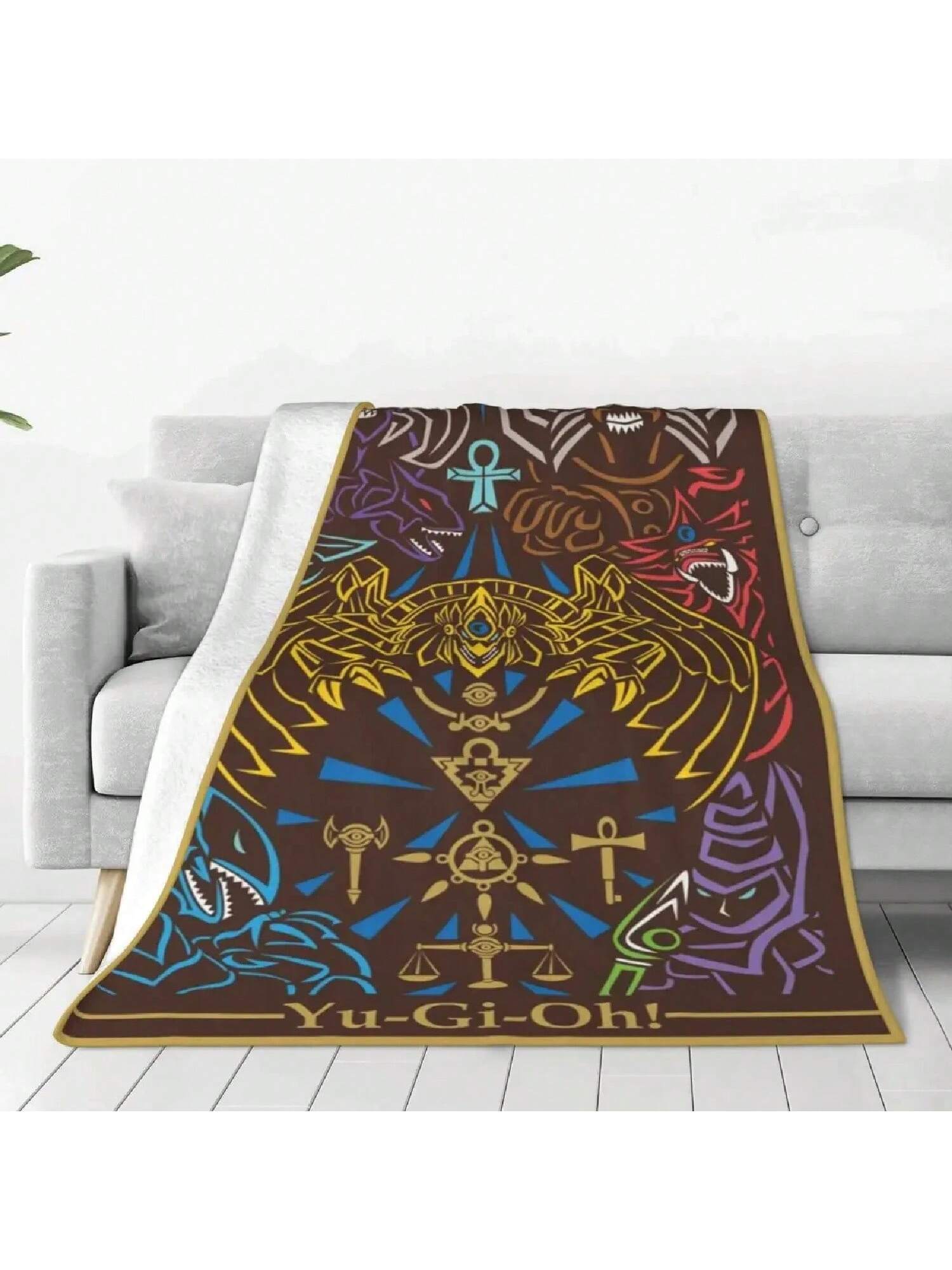 

Japanese Manga Flannel Throw Blankets Card Animated Graphic Sofa Cover Fleece Print Thin Throw Flannel Throw Blanket For Home Car Bedspreads 75X95CM серый