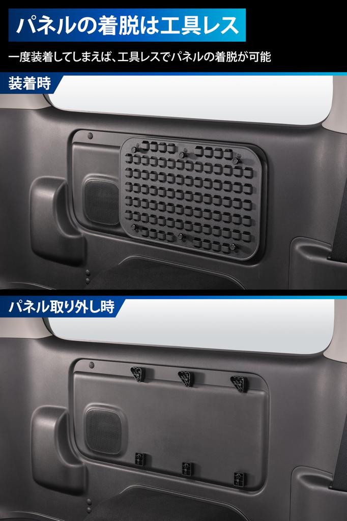 Carmate CX539K Molle Panel for Caravan NV350 MOLLE System Lightweight Resin with Expandable Small Item Easy Installation and Ideal for Commercial Car