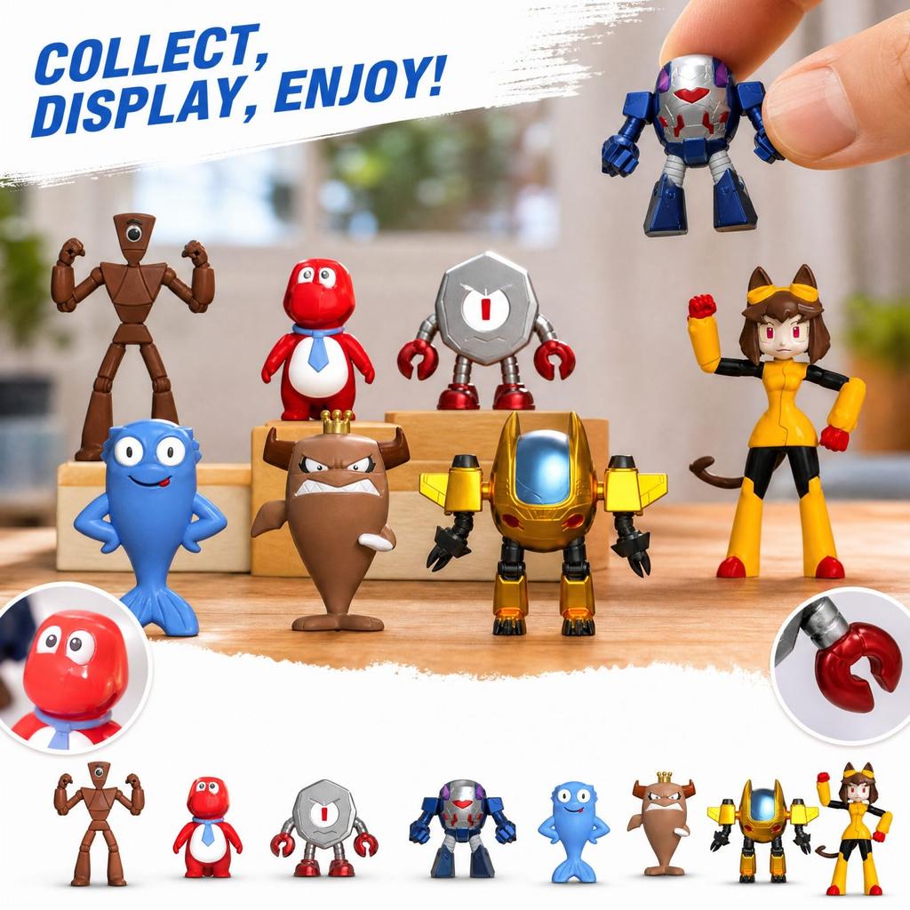 Non-Poseable Action Figure Model Toy for Boys and Girls Collectible Desk Display Decor