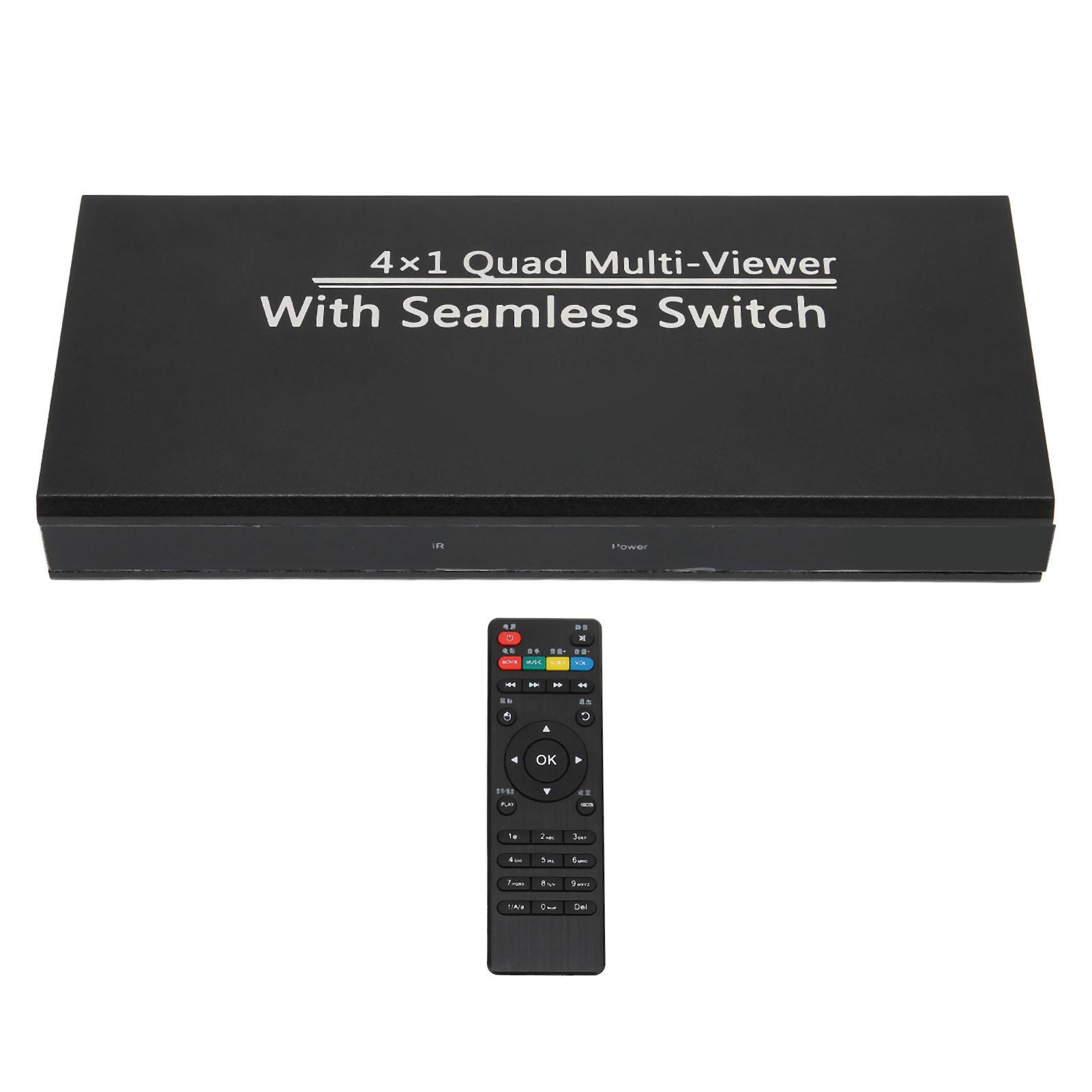 

Интерфейс мультимедиа HD Видеоплеер 4-канальный выход Автоматический цикл 4K Поддержка карты памяти U Disk Media US Plug