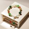 2025 Jadeite Green Jade Rabbit Bracelet: High-End Chinese Style, Year of the Snake, Elegant Women's Niche Beaded Design