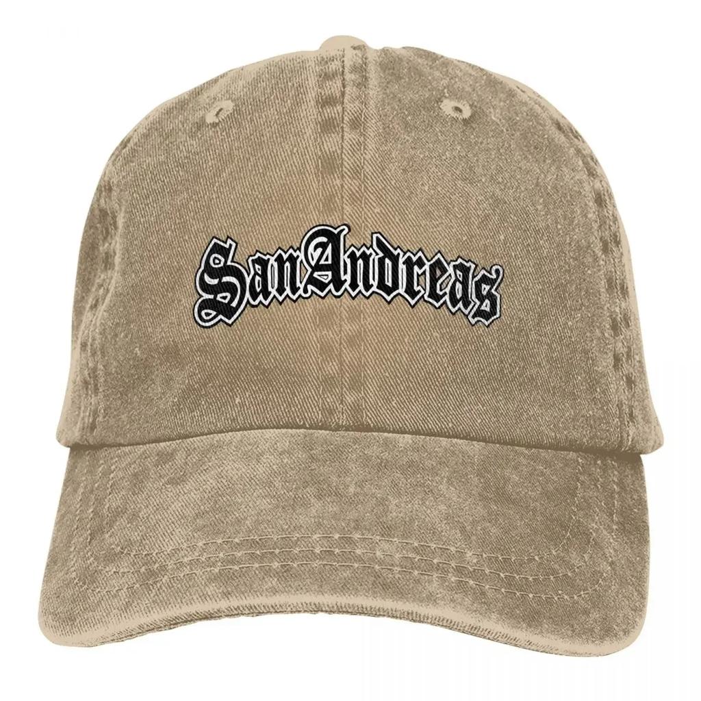 Classic GTA San Andreas Logo Baseball Cap Unisex Style Distressed Denim Sun Cap Outdoor Running Golf Adjustable Caps Hat