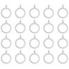 Good-20X White 25Mm Inner Plastic Curtain Rings