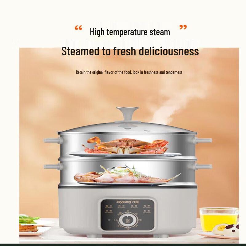 Joyoung 17L Stainless Steel Electric Steamer CN Plug (adapter Included)