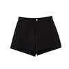 2024 Spring/Summer Women's High Waist Slimming A-line Black Elastic Hot Pants Shorts