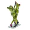 Waltzing Couple Frog Figurine Dancing Drinking Frog Statue Resin Animal Sculpture Home Office Indoor