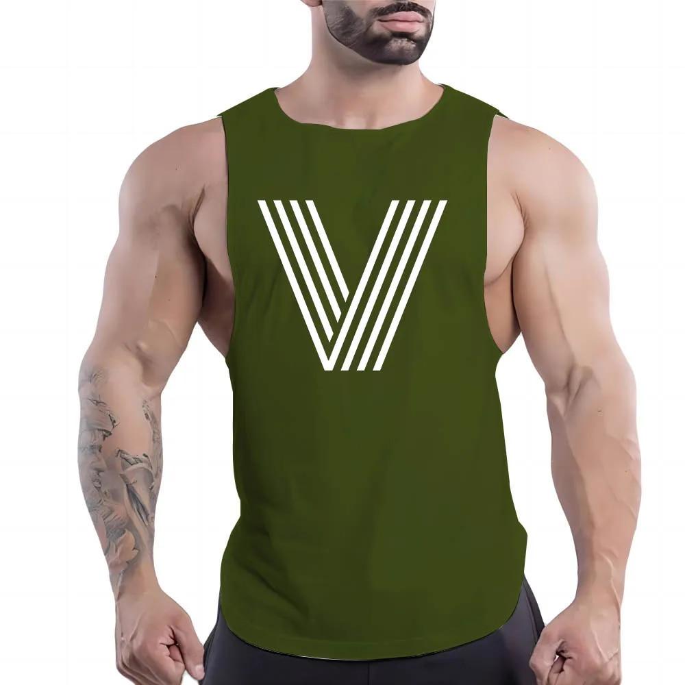 Sommer Erwachsene Männer Fitness Outdoor Freizeitsport Rundhals Weste Kreatives Muster 2D-Druck Mehrfarbiges ärmelloses Hemd