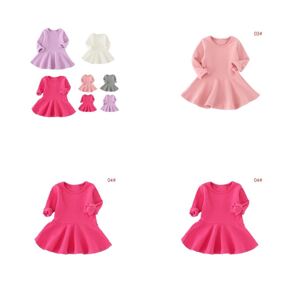 Elegantes Prinzessinnenkleid für kleine Mädchen mit langen Ärmeln für Winterfeiern