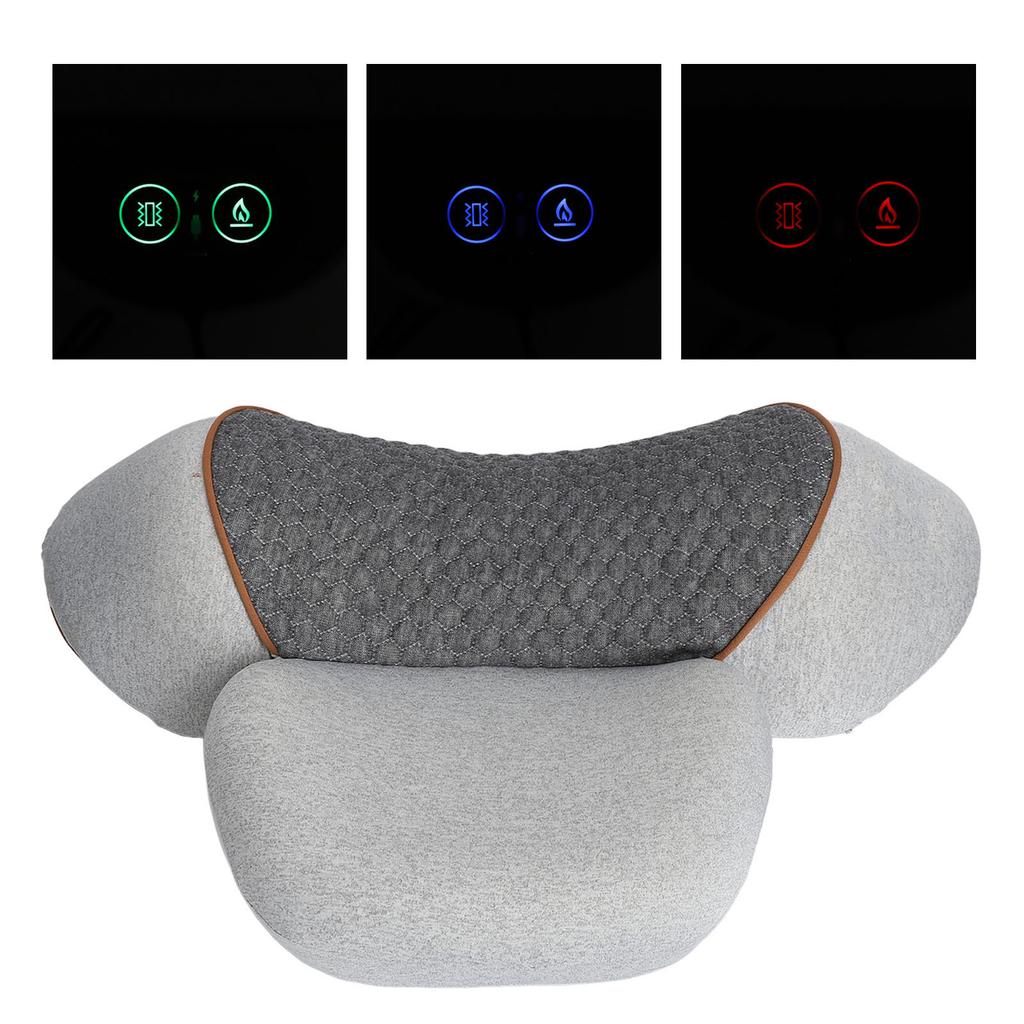 Neck Massager Pillow Memory Foam Relieve Fatigue Improve Sleep Cervical Pillow with Vibration and He