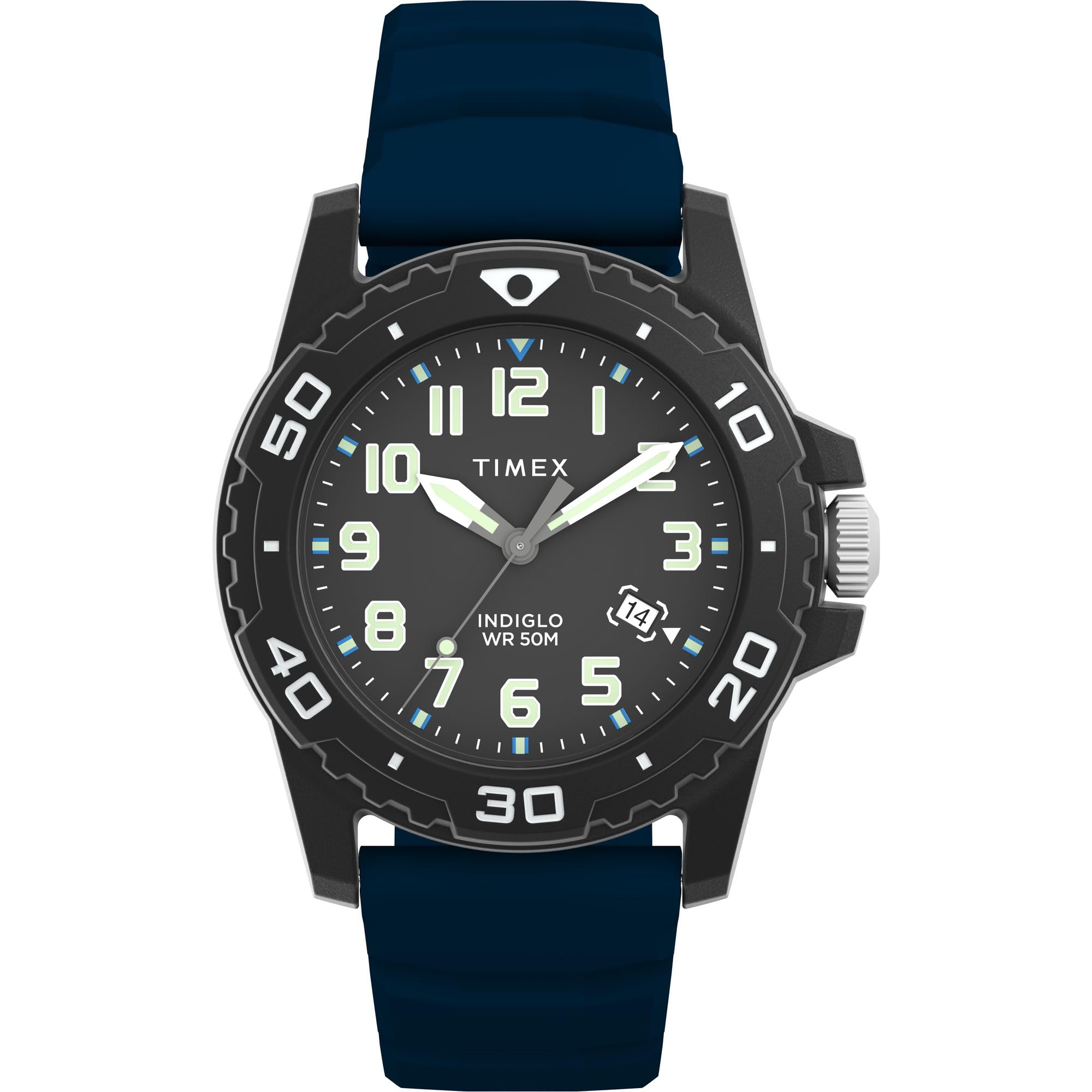 

TIMEX Timex Diver черный циферблат поликарбонат акрил кварцевые часы бренд TW5M61100 синий [TIMEX] мужские [Товар]
