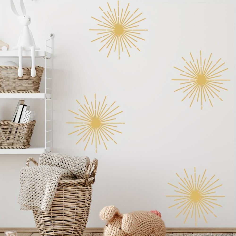 4pcs Patterned Wall Art Sticker | Bedroom & Living Room Decoration - Style & Personality
