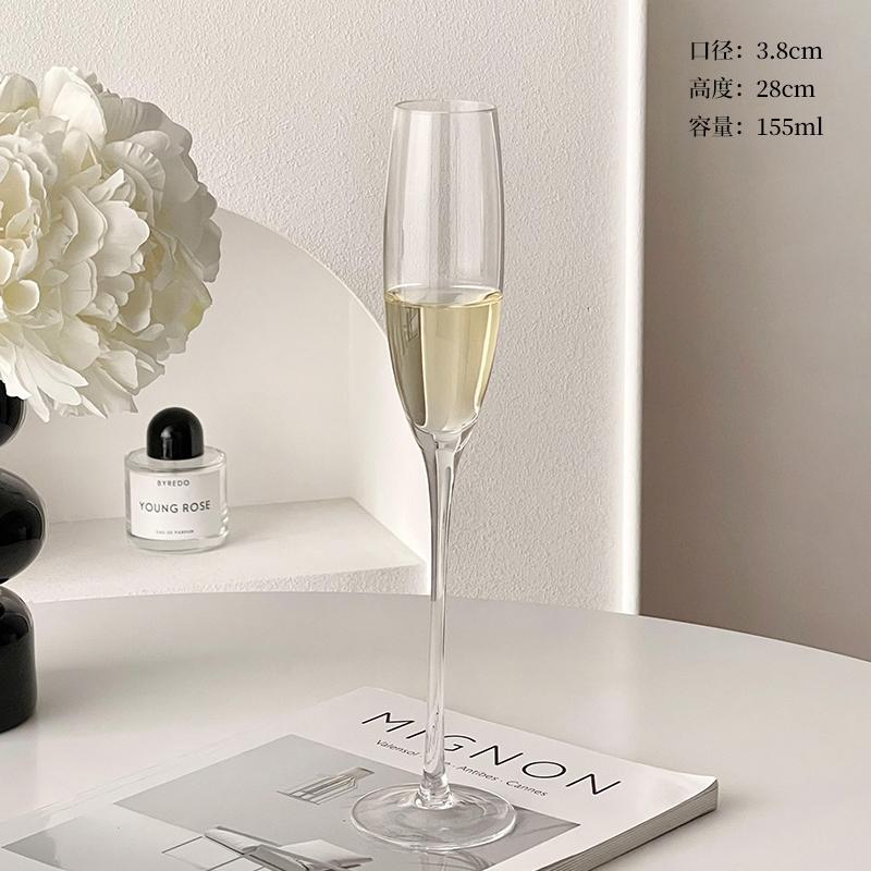 French Champagne Ceremonial Glasses And Wine Glasses High-end Crystal Glass Stemmed Glasses Red Wine Glasses 155mL