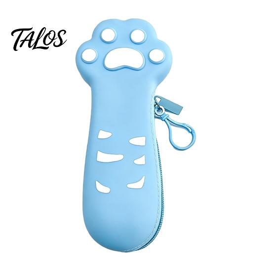 School Supplies Organizer Cat Paw Silicone Pencil Case, Large Capacity Stationery Student Supply Bag Bag, Students Storage Pouch with Zipper Case